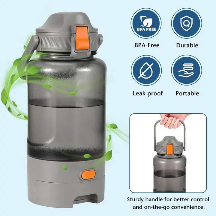 2-in-1 1.5L Water Bottle-Pawty Global