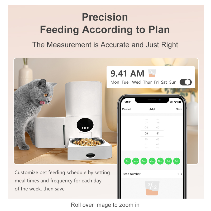 2-in-1 Automatic Pet Feeder feeding schedule-Pawty Global