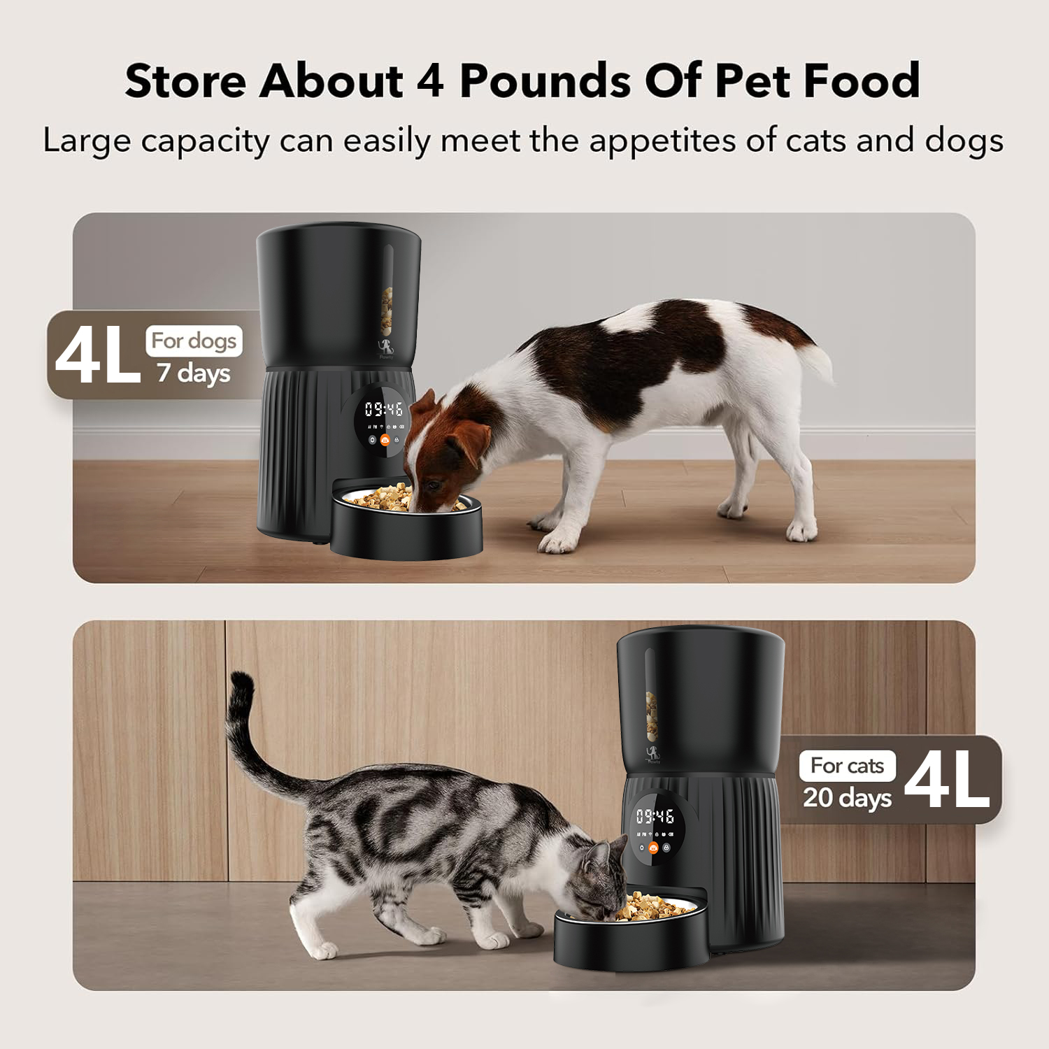 4L Volume-Wi-Fi Pet Feeder-Pawty Global