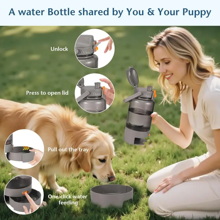 2-in-1 1.5L Water Bottle-Pawty Global