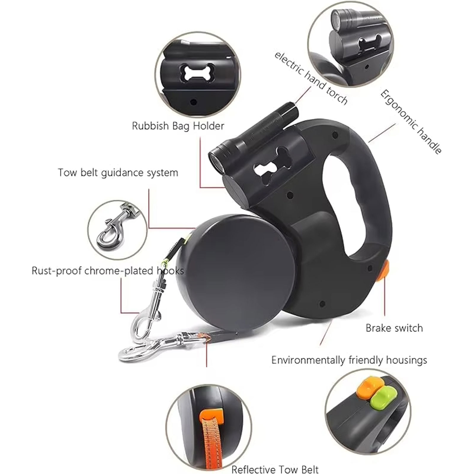 Dual Retractable Dog Leash-Pawty Global