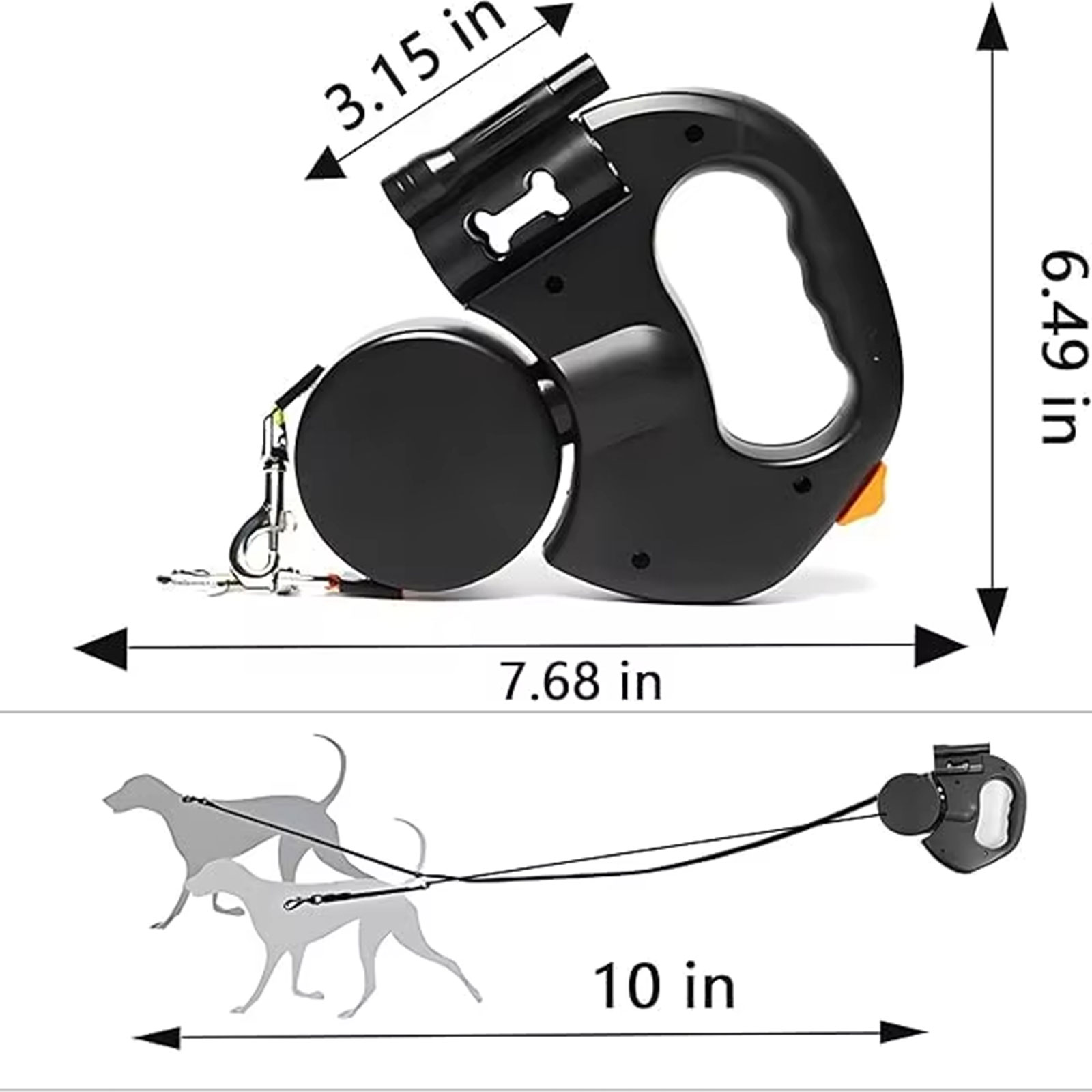 Dual Retractable Dog Leash-Pawty Global