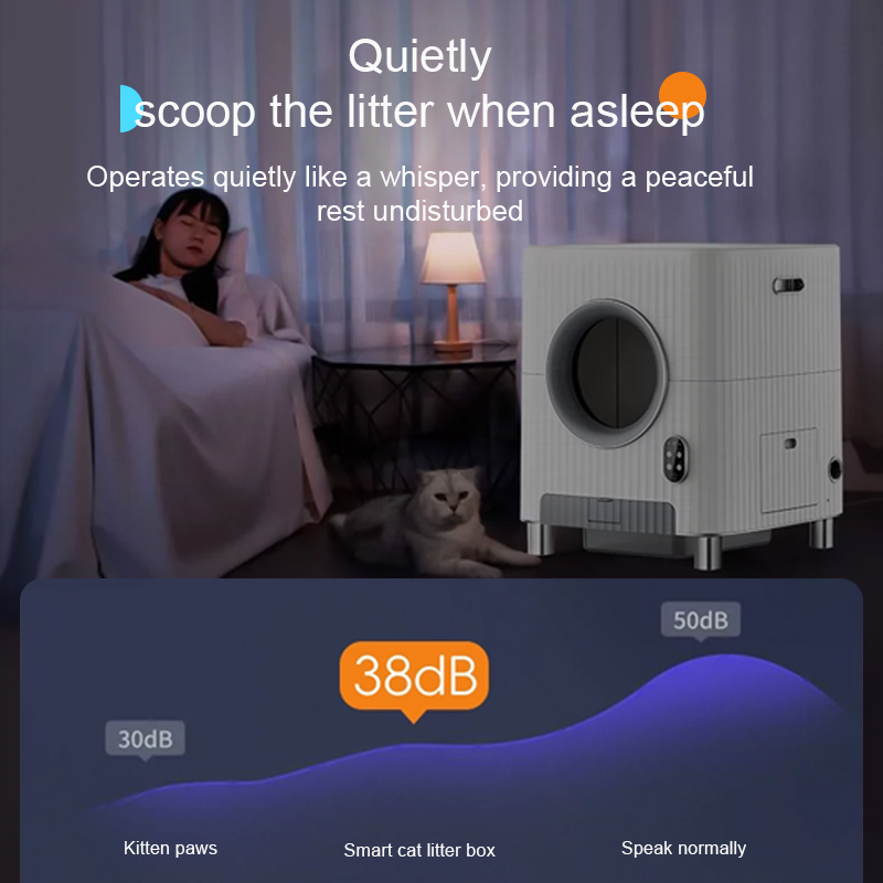 Video Automatic Cat Litter Box-Quietly low noise-Pawty Global