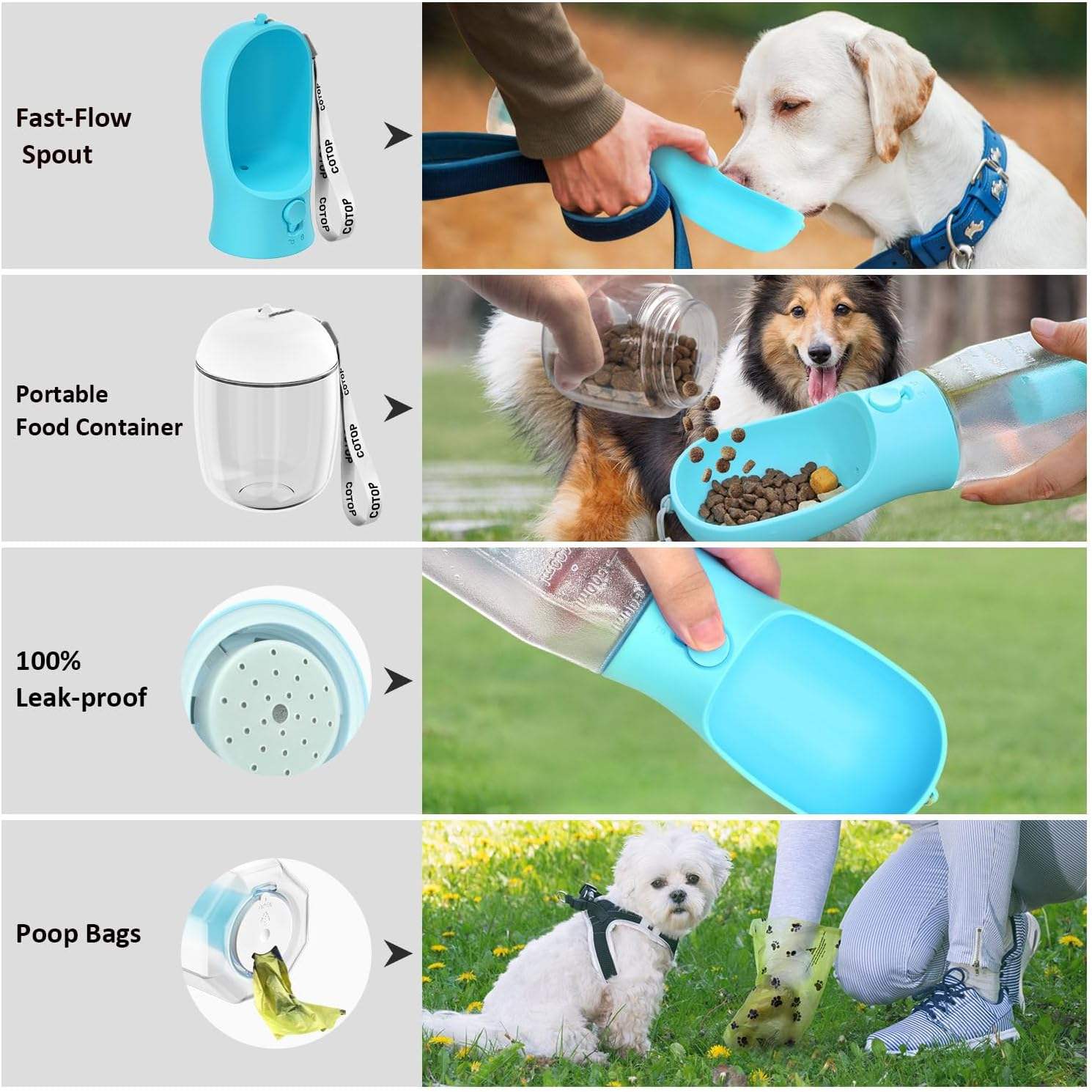 3-in-1 Pet Water Bottle-Usage Scenes-Pawty Global