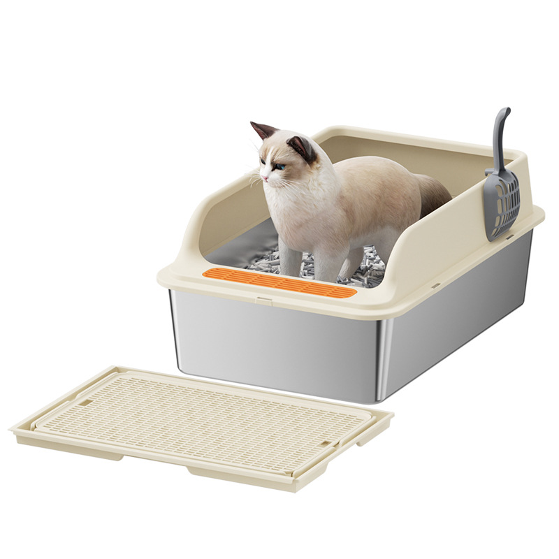 Stainless Steel Cat Litter Box-Pawty Global