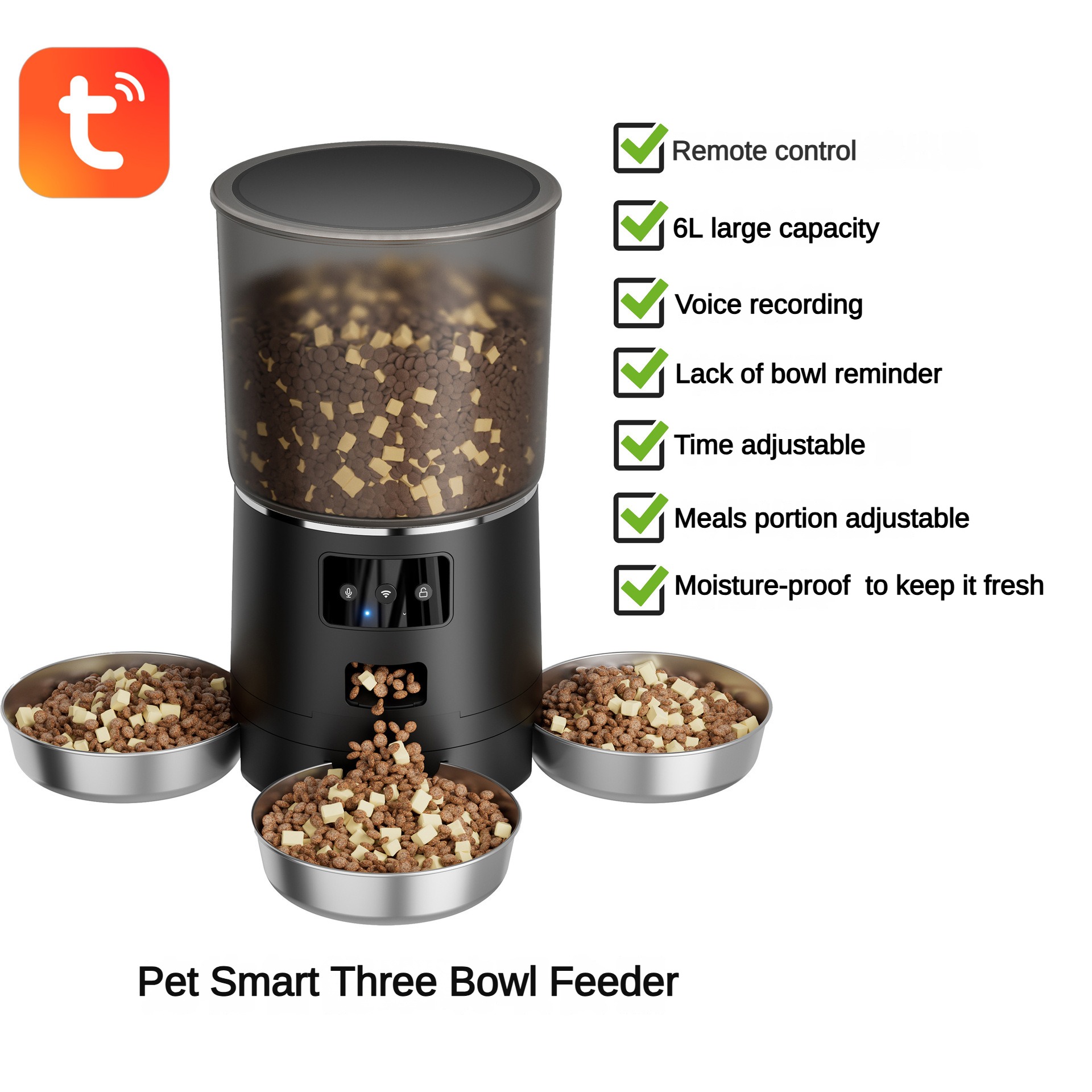 Wi-Fi Pet Feeder functions Pawty Global