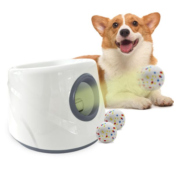 Spherical Automatic Dog Ball Launcher | Professional Smart Tennis Ball Thrower with 45.9FT Max Range & Type-C Charging