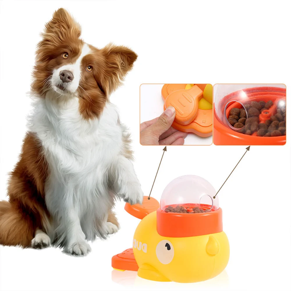 Interactive Yellow Duck Dog Treat Dispenser Pawty Global