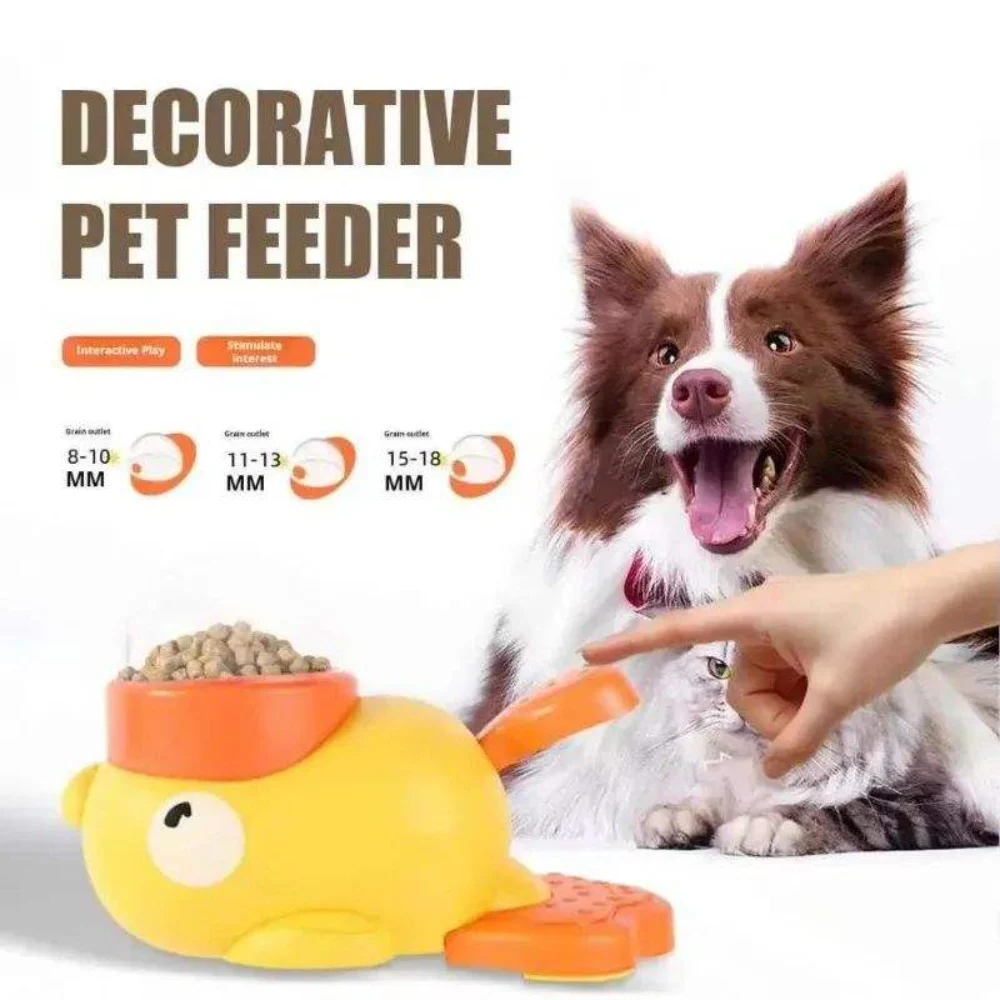 Interactive Yellow Duck Dog Treat Dispenser Pawty Global