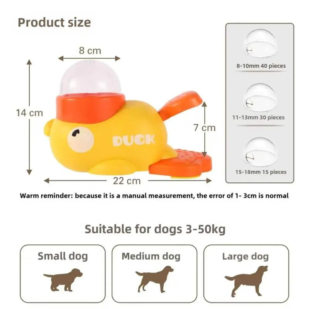 Interactive Yellow Duck Dog Treat Dispenser Pawty Global