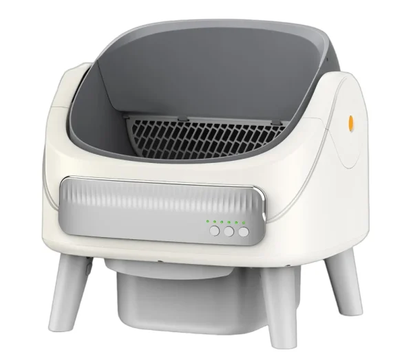 Pawty Global Open-Top Smart Self-Cleaning Cat Litter Box – App Control & UV Sterilization