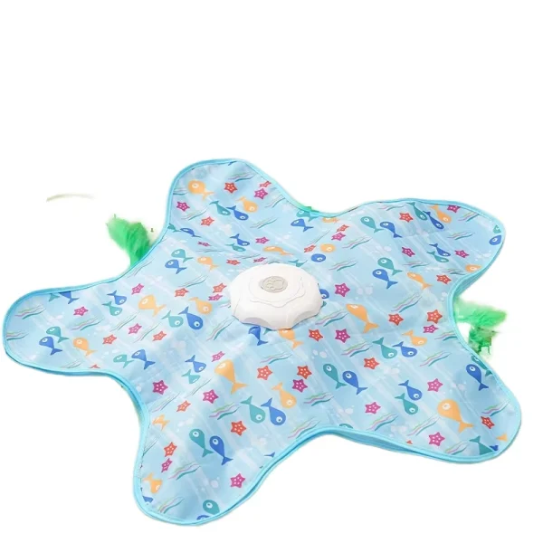 Pawty Global Starfish Interactive Electric Cat Toy with Oxford Cover