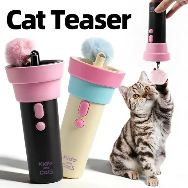Pawty Global Interactive Cheese Whack-a-Mole Cat Toy – Smart Motorized Snack Dispenser & Automatic Teaser