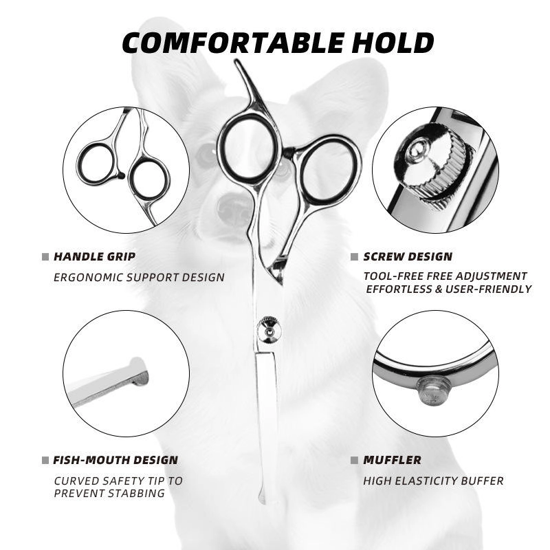 Pawty Global 6" Premium Steel Pet Grooming Scissors Wholesale